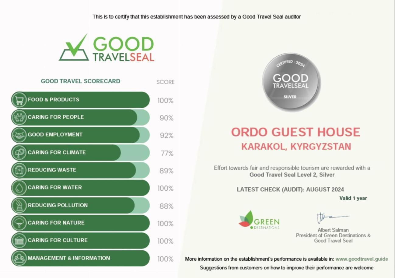 Ordo Hotel Karakol Luaran gambar